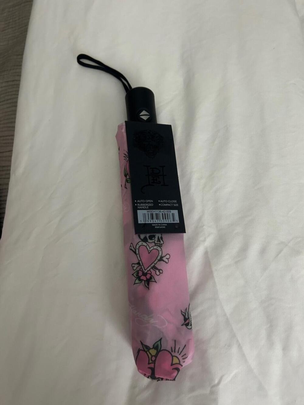 Ed Hardy Death Before Dishonor Compact Umbrella NWT - Picture 7 of 7